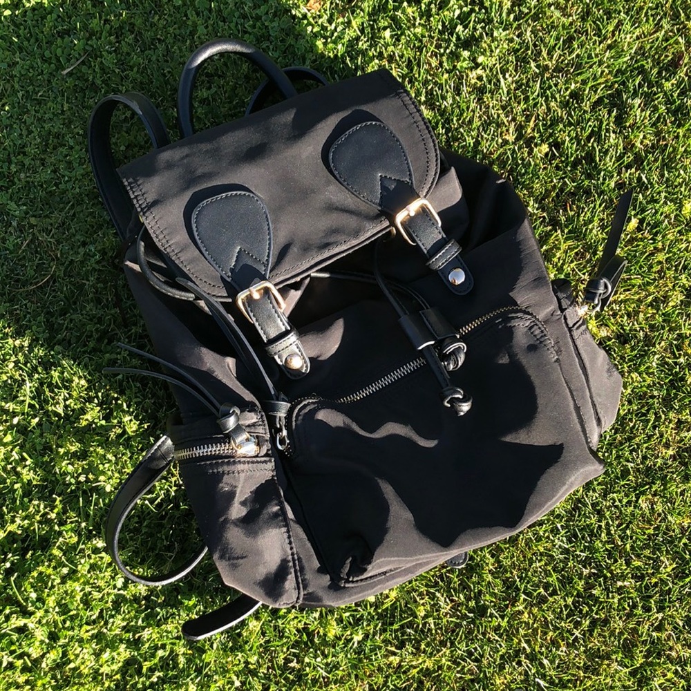 Black mini backpack